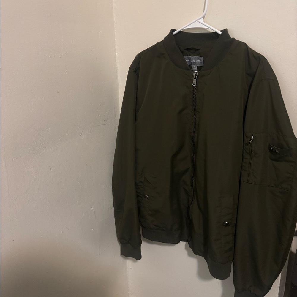 Michael Kors Dark Green Bomber Jacket